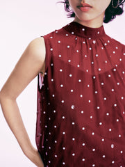 Women's Casual Polka Dot Camisole Top Two-Piece Set