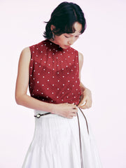 Women's Casual Polka Dot Camisole Top Two-Piece Set