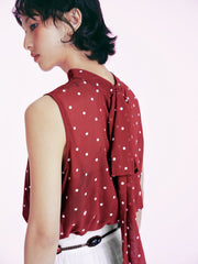Women's Casual Polka Dot Camisole Top Two-Piece Set