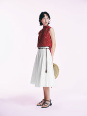 Women's Casual Polka Dot Camisole Top Two-Piece Set