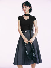 Women's Casual Slim Fit Flutter Sleeve  Top