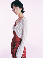 Women's Casual Short Hollow Out  Knit Cardigan
