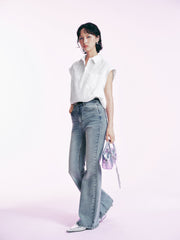 Women's Casual Sleeveless Lyocell Blend Shirt