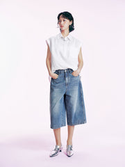 Women's Casual Sleeveless Lyocell Blend Shirt