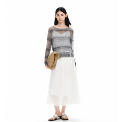 Women's loose hollow-out oversized blouse