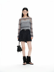 Women's loose hollow-out oversized blouse