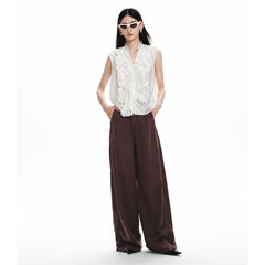 Women Elegant Ruffle Sleeveless Blouse