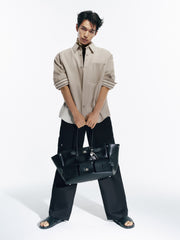 Men's Loose-Fit Shirt with Back Print