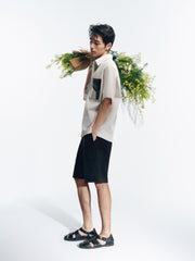 Men's Waffle Shorts with Patch Pockets