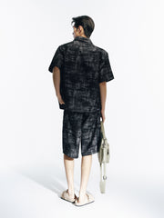 Men's Jacquard Wide-Leg Shorts