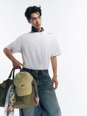 Men's Soft T-Shirt with Back Embroidery