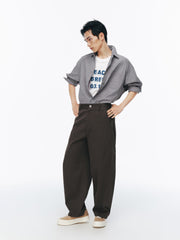 Men's Casual Loose-Fit Jacquard Shirt