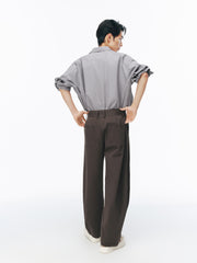 Men's Casual Loose-Fit Jacquard Shirt