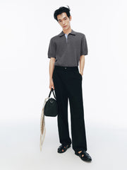 Men's Casual Contrast Color Polo Shirt