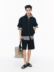 Men's Casual Loose-Fit Jacquard Shirt