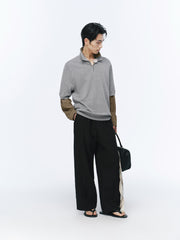 Men's casual knitted Polo short-sleeve shirt
