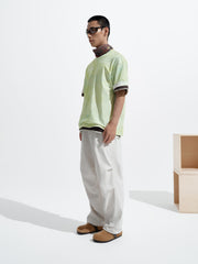 Men's Pleated Straight-Leg Cargo Pants