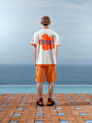 Men's American-style Color-block Printed T-shirt