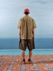 Men's plaid short-sleeve shirt