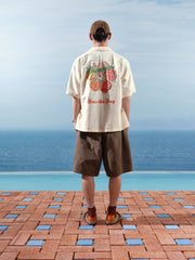 Men's Vacation Jacquard Short-Sleeve Shirt