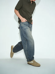 Men's Vintage Washed Tapered Jeans