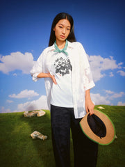 Women's Casual Heavy Jacquard Long-Sleeve Shirt