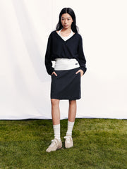 Women's Casual  Faux-Layer Halter Sweatshirt