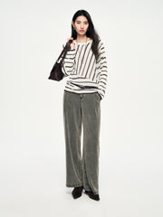 Women's Casual Asymmetric-Stripe Cover-Up