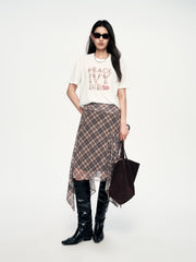 Women's Boho Girl Plaid Skirt