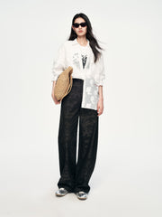 Women's Casual Heavy Jacquard Long-Sleeve Shirt