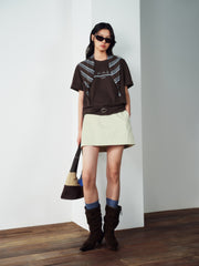 Women's Cargo High-Waisted A-Line Skirt