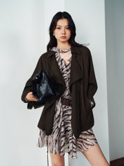 Women's Vacation-Style Zebra-Print Dress