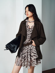 Women's Vintage Double-Breasted Trench Coat