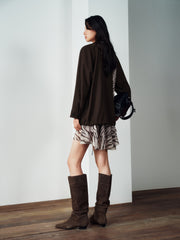 Women's Vacation-Style Zebra-Print Dress