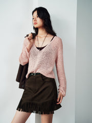 Women's Casual Rose-Latte Lightweight Cover-Up Set