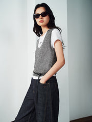 Women's Casual Detachable-Sleeve Knit Top