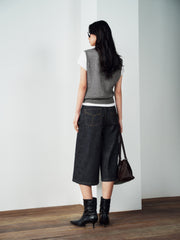 Women's Casual Detachable-Sleeve Knit Top