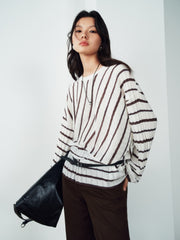 Women's Casual Asymmetric-Stripe Cover-Up