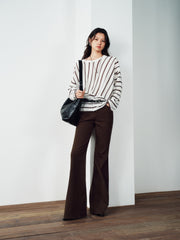 Women's Casual Asymmetric-Stripe Cover-Up