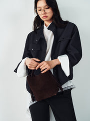 Women's Casual Blouson Stand-Collar PU Jacket