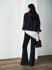 Women's Casual Blouson Stand-Collar PU Jacket