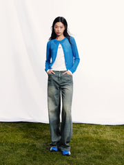Women's Casual Sparkle Square-Crystal Jeans