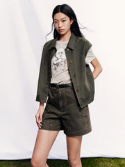 Women's Casual Cargo-Style Vest
