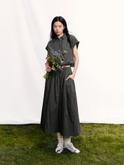 Women's Commuter Shirt and Skirt Set