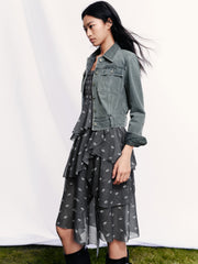 Women's Streetwear Cropped Denim Jacket