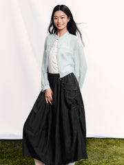 Women's Casual Short Shirt-Style Stand-Collar Jacket