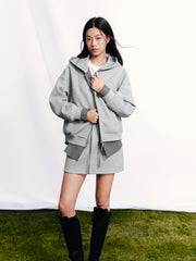 Women's  Collegiate Plaid Sweatshirt & Skirt Set