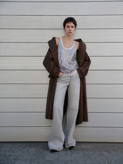 Women's Casual Light Grey High-Rise Straight-Leg Jeans