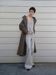 Women's Commuter Double-Breasted Long Trench Coat