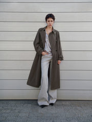 Women's Commuter Double-Breasted Long Trench Coat
